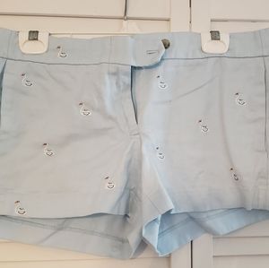 Adorable JCrew Swan Blue Twill Shorts 8